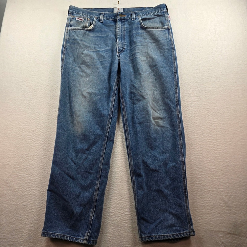Tyndale FRMC Flame Resistant Denim Work Jeans Mens 38x30 Blue F290T USA HRC 2